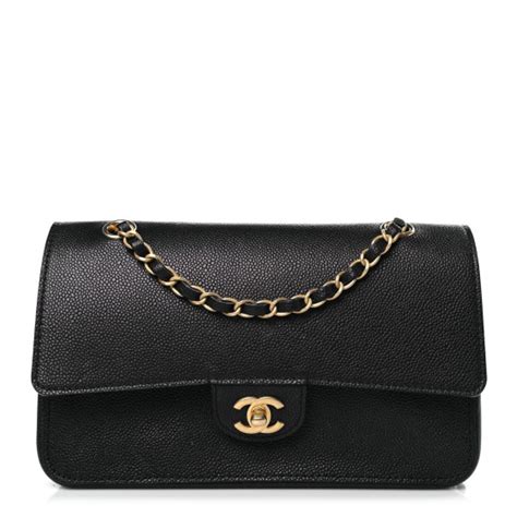 CHANEL Grained Calfskin Medium Classic Pure Double Flap 